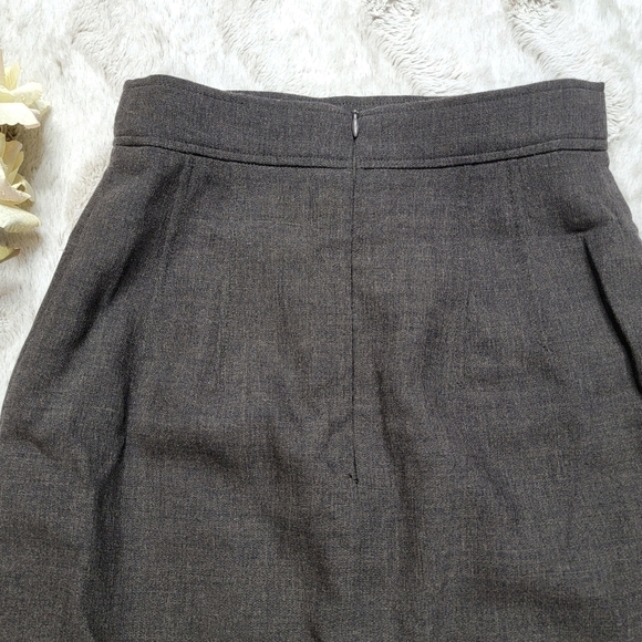Jil Sander Wool Blend Gray Pencil Straight Skirt Size 36 - Picture 6 of 9